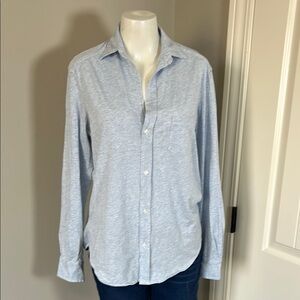 FRANK and EILEEN Eileen Tee Lab Shirt Relaxed Fit Button Up Blue Sz XS NEW